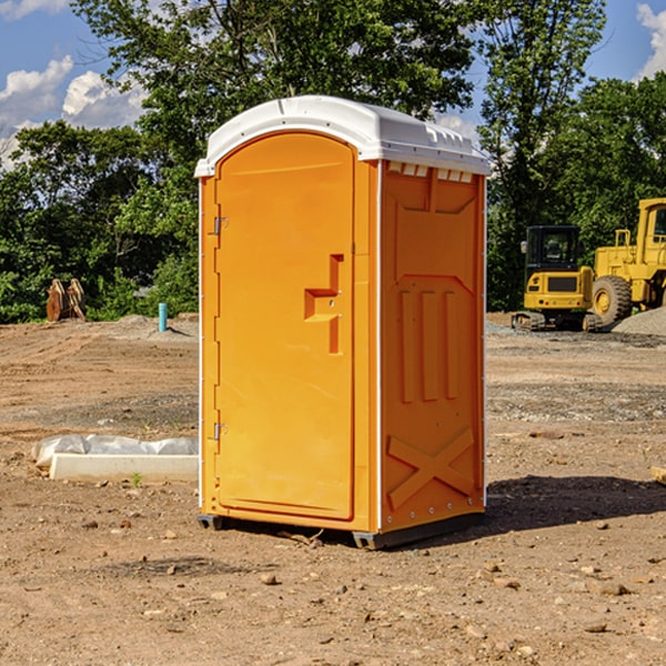 how often are the porta potties cleaned and serviced during a rental period in Shannon County